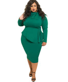 Women Plus Size Midi Dresses Bodycon Butterfly One-Step Dress