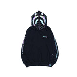 Shark Print Hoodie Shark Sweater Reflective Color Ape Head Coat Hooded Hoodie