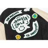 Letterman Jacket Outfit Senior Jackets Varsity Baseball Coat Retro Alphabet Loose Couple Casual Jacket