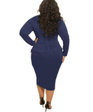 Women Plus Size Midi Dresses Bodycon Butterfly One-Step Dress