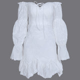 Bohemian Beach Dress White Lace