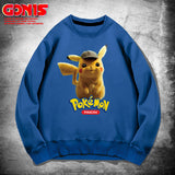 Men and Women Pokemon Pikachu Hoodie Pikachu round Neck Sweater