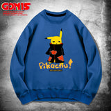 Men and Women Pokemon Pikachu Hoodie Pikachu round Neck Sweater