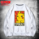 Men and Women Pokemon Pikachu Hoodie Crew Neck