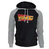 Back to the Future Costume Autumn plus Size Men's Raglan Sleeve Colorblock Hood
