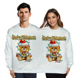 Ugly Christmas Sweater Festival Spoof 3D Digital Printing Couple One-Piece Double Sweater Loose Couple Outfit