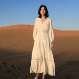 Fairy Dress Fairy Retro V-neck Dress French A- line Skirt Holiday Beach Dress