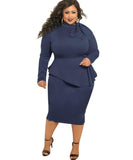 Women Plus Size Midi Dresses Bodycon Butterfly One-Step Dress