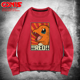 Men and Women Pokemon Pikachu Hoodie Pikachu round Neck Sweater