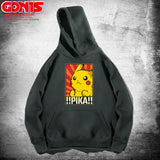 Men and Women Pokemon Pikachu Hoodie Anime Hooded Sweater for Men and Women