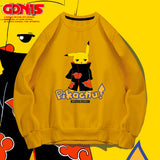 Men and Women Pokemon Pikachu Hoodie Pikachu round Neck Sweater