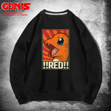 Men and Women Pokemon Pikachu Hoodie Pikachu round Neck Sweater