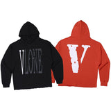 Vlone Hoodie Casual Fashionable HipHop Street Loose Hooded Sweater for Men