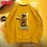 Men and Women Pokemon Pikachu Hoodie Pikachu round Neck Sweater