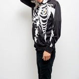 Skull Hoodie Halloween 3D Digital Printing Skull Sweatshirt Baseball Uniform