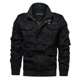 Men Fit Bomber Jacket Windbreaker Moto Street Coat Autumn New Cotton Male Casual Air Force One Men's Jacket