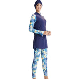 Burkini Swimwear Muslim Fashion Outfits Ladies Conservative Printing Beach Swimsuit