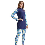 Burkini Swimwear Muslim Fashion Outfits Ladies Conservative Printing Beach Swimsuit