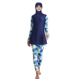 Burkini Swimwear Muslim Fashion Outfits Ladies Conservative Printing Beach Swimsuit