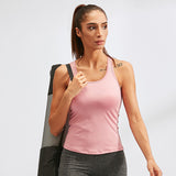 Moisture Wicking Shirts Women's Yoga Vest Tight Fit Quick Drying Clothes High Elastic Breathability Fitness Running Exercise Vest