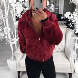 Women Sherpa Jacket Autumn and Winter Mink Fox Fur Hooded Fur Jacket
