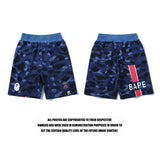Shark Print Shorts Cotton Large Size Loose Cropped Pants Camouflage Blue League Youth Fashion Shorts