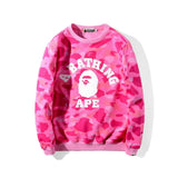 Shark Print Sweatshirt Men's Youth Camouflage Brushed Sweater Autumn and Winter Cotton plus Size Student Pullover Sweater