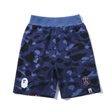 Shark Print Shorts Cotton Large Size Loose Cropped Pants Camouflage Blue League Youth Fashion Shorts