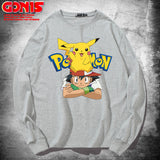 Men and Women Pokemon Pikachu Hoodie Cotton Loose