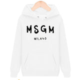 Msgn Hoodie Letter Print Hoodie Men's and Women's Pullover Sweater
