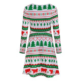 Work Dresses for Girls Autumn and Winter Printed Long-Sleeved Women's Dress
