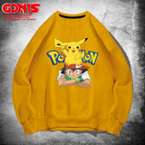 Men and Women Pokemon Pikachu Hoodie Pikachu Joint Name Sweater