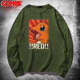Men and Women Pokemon Pikachu Hoodie Pokémon Long Sleeve T-shirt Autumn