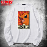 Men and Women Pokemon Pikachu Hoodie Pokémon Long Sleeve T-shirt Autumn