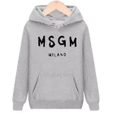 Msgn Hoodie Letter Print Hoodie Men's and Women's Pullover Sweater