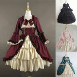 Vintage Empire Waist Dress Vintage Dress Square-Neck Cinched Stitching Bow Dress Skirt
