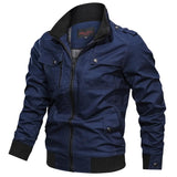 Tactics Style Men Outdoor Windproof Coat Men Casual Jacket Solid Color Jacket Zipped Stand Collar plus Size Coat for Men