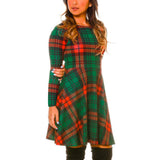 Work Dresses for Girls Autumn and Winter Printed Long-Sleeved Women's Dress