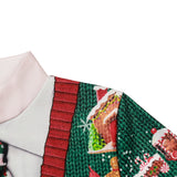 Ugly Christmas Sweater Festival Spoof 3D Digital Printing Long Sleeve One-Piece