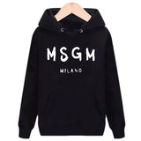 Msgn Hoodie Letter Print Hoodie Men's and Women's Pullover Sweater