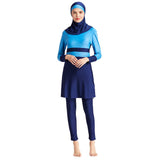 Burkini Swimwear Muslim Fashion Outfits Slim Fit Conservative Stitching Beachwear Swimsuit