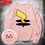 Men And Women Pokemon Pikachu Hoodie Cartoon Animation Long Sleeve T-shirt