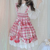 Gothic Lolita Harajuku Style Clothing Strawberry Bear Lolita Dress JSK Suspender Dress