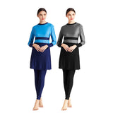 Burkini Swimwear Muslim Fashion Outfits Slim Fit Conservative Stitching Beachwear Swimsuit