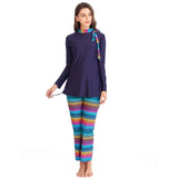 Burkini Swimwear Muslim Fashion Outfits Ladies Conservative Printing Beach Swimsuit Sun Protection Beachwear