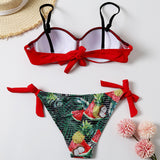 Women Plus Size Swimwear Bikinis Sexy Fashion Color Matching Bikini