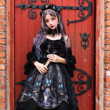 Gothic Lolita Harajuku Style Clothing Sakura Aciclovir Gel Lolita Ming Butterfly Chapter Op Dark Goth Style Girl Lolita Dress