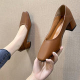 Nude Chunky Heel