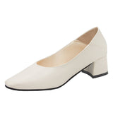 Nude Chunky Heel