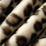 Women Dalmatian Coat Leopard Print Lamb Wool Thickened Short Loose Two-Sided Wear